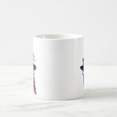 魔女ハットハロウィンを着た狼 コーヒーマグカップ (中央)