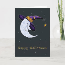 魔女ハットハロウィンカードの三日月 カード
