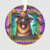 魔女ハット付きハロウィーン犬 オーナメント (裏面)