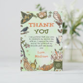 魔女ハロウィン男子誕生日パーティー感謝カード サンキューカード (スタンド正面)