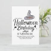 魔女ハロウィン落書き誕生日パーティーイベント 招待状 (スタンド正面)