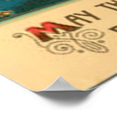 魔女ハロウィーンのカボチャのちょうちんバードカボチャ三日月 ポスター (角)