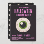 魔女ハロウィーンの衣装幽霊パーティー 招待状 (正面/裏面)