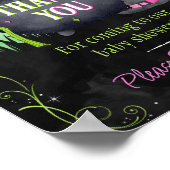 魔女ハロウィーンの赤ちゃんシャワーは看板ポスターを好む ポスター (角)