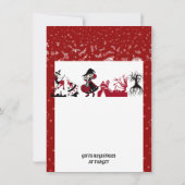 魔女ハロウィーンスパイダーウェブカボンプキンキッズ誕生日 招待状 (裏面)