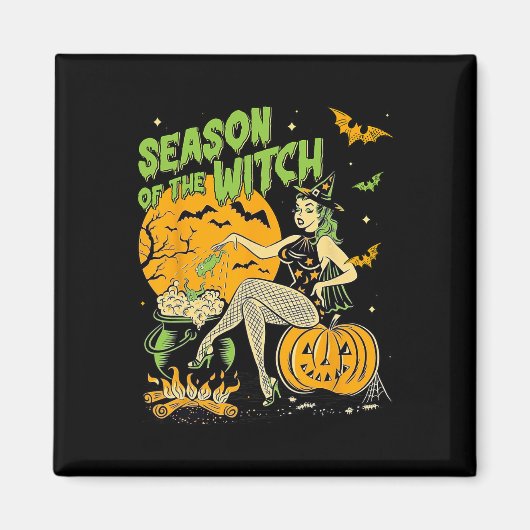魔女ハロウィーンハロウィンの マグネット (正面)