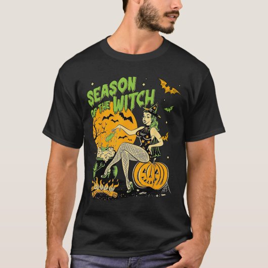 魔女ハロウィーンハロウィンの Tシャツ (正面)