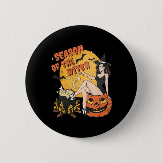 魔女ハロウィーンハロウィン1 缶バッジ (正面)