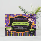 魔女ハロウィーン誕生パーティー 招待状 (スタンド正面)