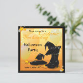 魔女ハロウィーン魅惑的な魔女招待状 招待状 (スタンド正面)
