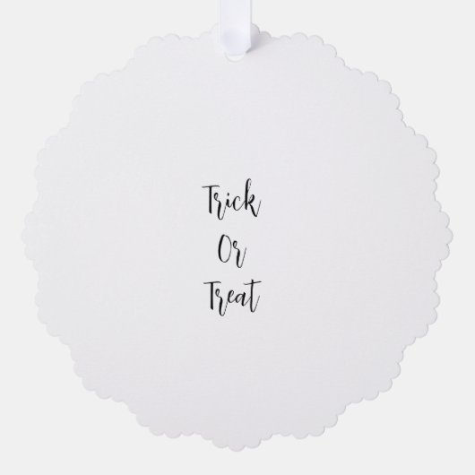 魔女ハロウィーン10月の悪い良い追加の名前シンプル オーナメントカード (正面)