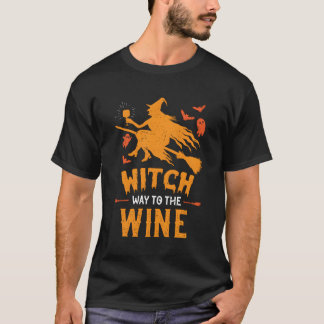 魔女ハロウィーン2022魔女の方法にワイン Tシャツ