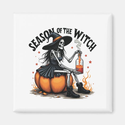 魔女ハロウィー不気味ウィチの季節 マグネット (正面)