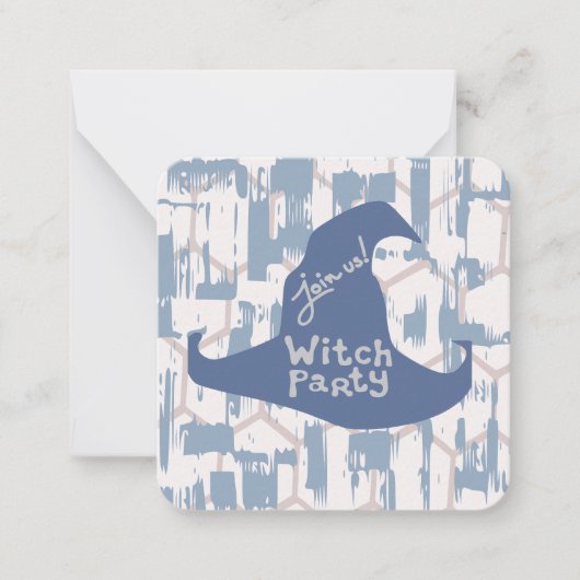 魔女パーティーの招待状： ノートカード (正面)