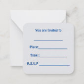 魔女パーティーの招待状： ノートカード (裏面)