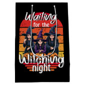 魔女パーティー魔女の夜を待っ不気味て ミディアムペーパーバッグ (裏面)