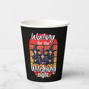 魔女パーティー魔女の夜を待っ不気味て 紙コップ
