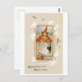 魔女ファッションドのおばあさん ポストカード (正面/裏面)