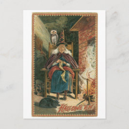 魔女ファッションドのハロウィン ポストカード