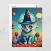 魔女ファンキー猫 ポストカード (正面/裏面)