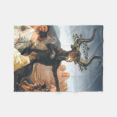 魔女フランシスコゴヤの安息日 フリースブランケット (正面(横))