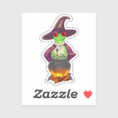 魔女フロッグハロウィンカスタムのビニールカットのシール シール (シート)