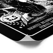 魔女ブッククラブブックレトロハロウィンブラックキャット ポスター (角)