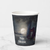 魔女ブリューハロウィーンブラックキャット 紙コップ (裏面)