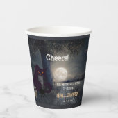 魔女ブリューハロウィーンブラックキャット 紙コップ (正面)