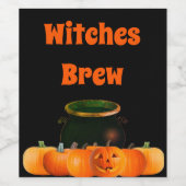 魔女ブルワイン6マットラベル ワインラベル (シングルラベル)