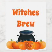 魔女ブルワイン6マットラベル ワインラベル (シングルラベル)