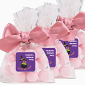 魔女ホットスープおかしいハロウィーン名前をカスタムする スクエアシール