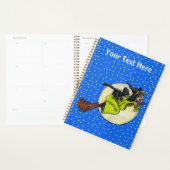 魔女ホールディングハット飛んでいるオンブロム過去満月 プランナー手帳 (ディスプレー)