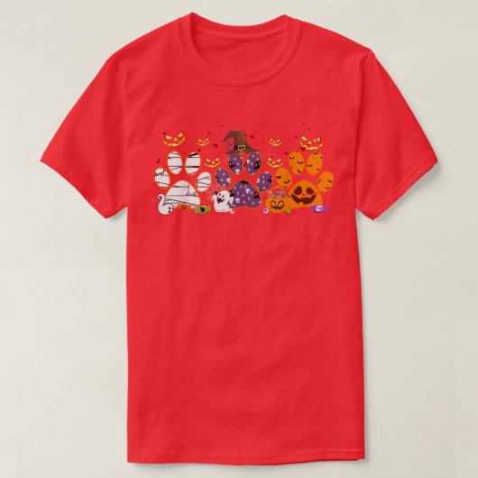 魔女ミイカボチャのポープリント犬ファンハロウィーンCo Tシャツ (デザイン正面)