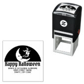 魔女ムーンシルエットハロウィーン差出人住所 セルフインキングスタンプ (インサイチュ)