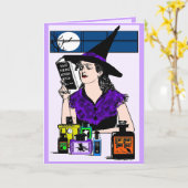 魔女モダン カード (黄色い花)