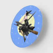 魔女モダン ラウンド壁時計 (傾斜)