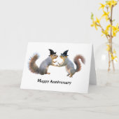 魔女リス記念日カード カード (黄色い花)