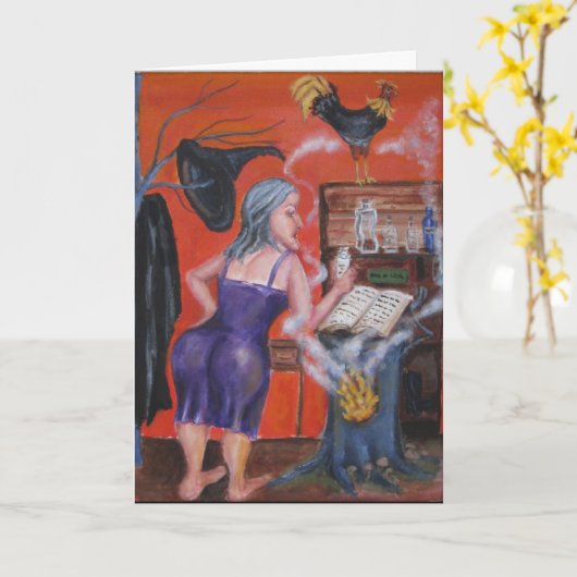 魔女レシピ カード (黄色い花)