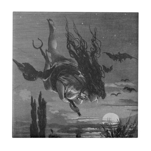 魔女ロシアの：ロシアの陶磁器タイル タイル (正面)