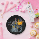 魔女不気味をテーマにしたハロウィーン ペーパープレート (パーティー)