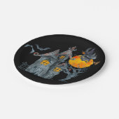 魔女不気味をテーマにしたハロウィーン ペーパープレート (アングル)