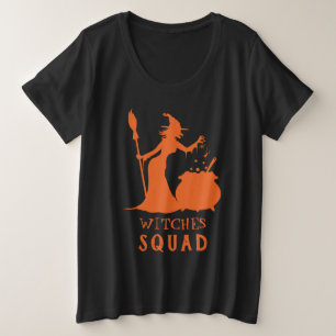 魔女不気味スパイダフロッグポーションハローウィンパーティ プラスサイズTシャツ