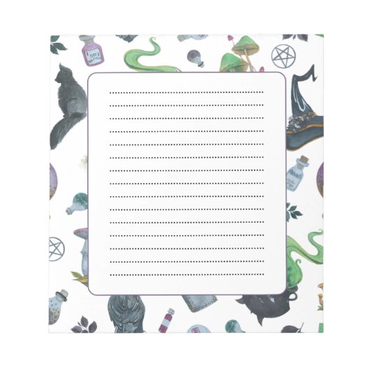 魔女不気味模様 ノートパッド (正面)