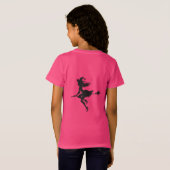魔女乗馬箒ハロウィン Tシャツ (裏面フル)