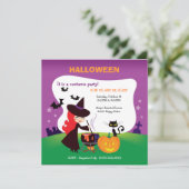 魔女付き最もかわいい子ハローウィンパーティ 招待状 (スタンド正面)