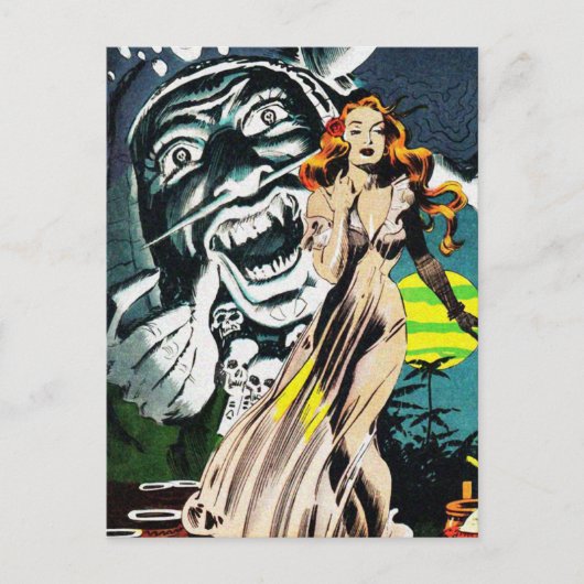 魔女医師呪文 – ヴィンテージ漫画 ポストカード (正面)