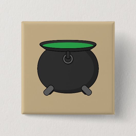 魔女大釜 缶バッジ (正面)