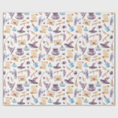 魔女学校キット水彩模様掛け紙 ラッピングペーパー (フラット)