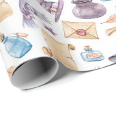 魔女学校キット水彩模様掛け紙 ラッピングペーパー (ロールコーナー)